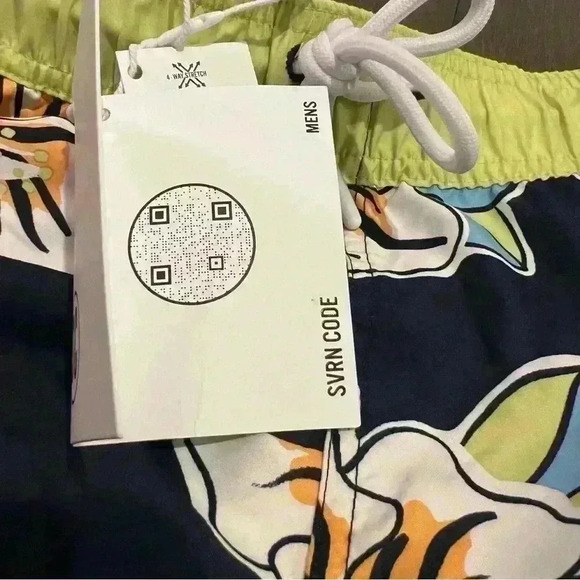 SVRN Code Mens Swim Trunks size Large New Floral‎ Tropical - Picture 4 of 7